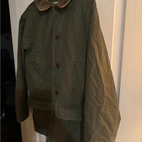 LL Bean Barn Jacket Olive Green Men’s Small - Picture 4 of 14